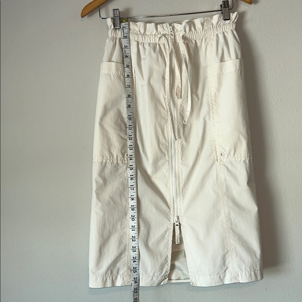 Free People Ivory Shell Cargo Utility Skirt Size XS TP zip front - Picture 5 of 12
